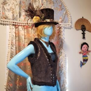 Marciano Suede Fur Stud Vest